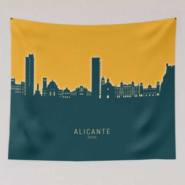 Item preview, Alicante Spain Skyline designed and sold by ArtPrints.