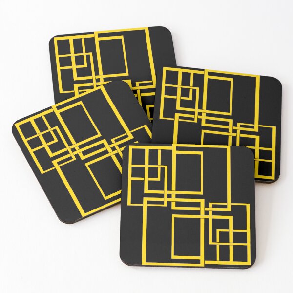 Item preview, Black and yellow shapes designed and sold by wiwiart.