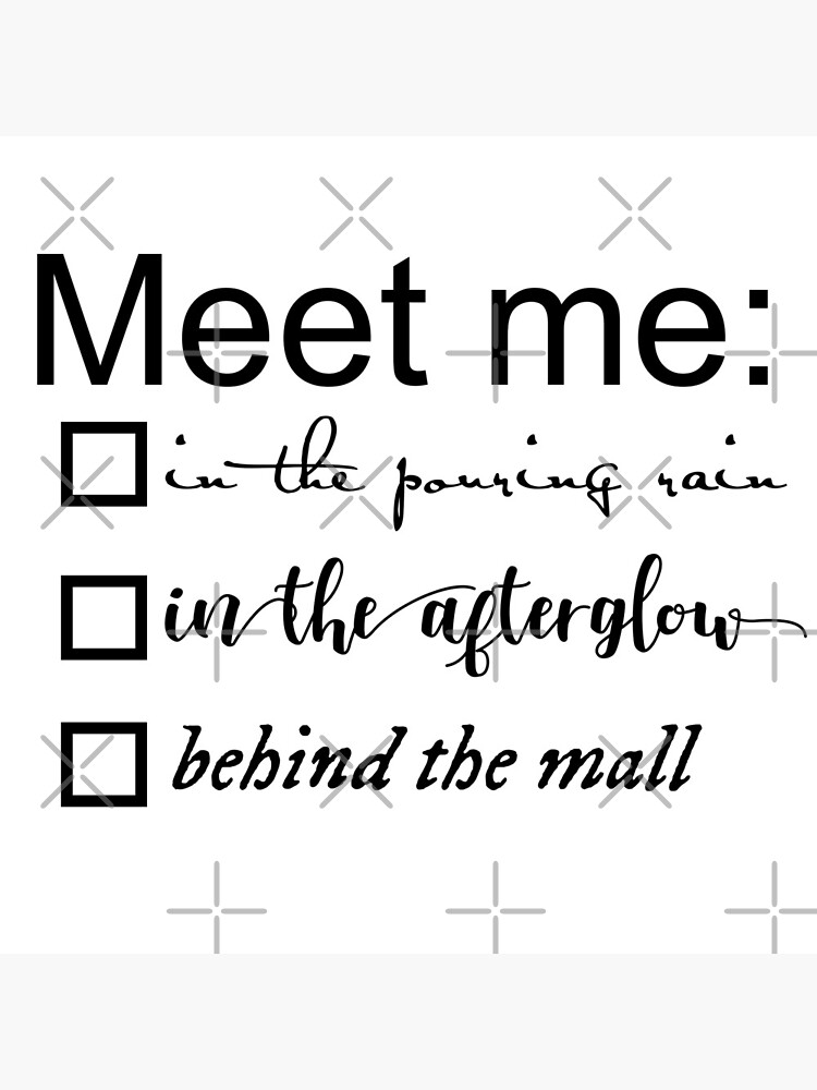 "Taylor Swift Meet Me Lyrics Sticker" Poster by SelloutCentral Redbubble