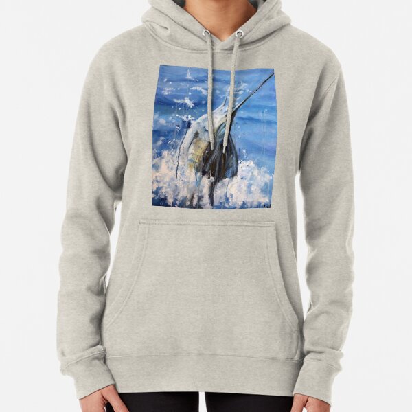Blue Marlin real art drawing Pullover Hoodie