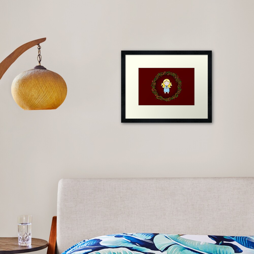 Girl In The Brambles Framed Art Print
