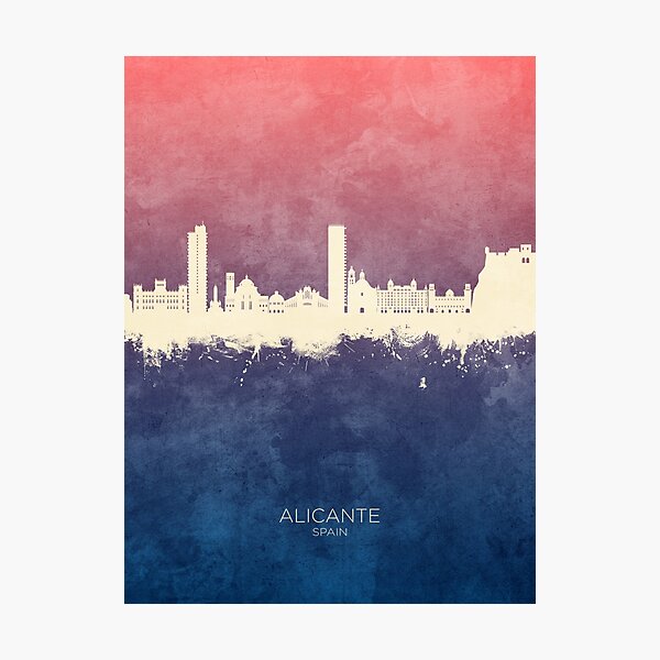 Item preview, Alicante Spain Skyline designed and sold by ArtPrints.