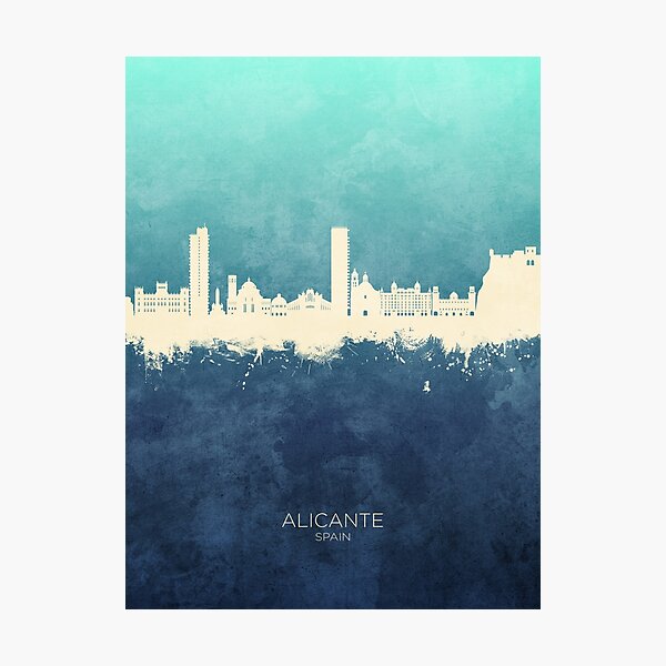 Item preview, Alicante Spain Skyline designed and sold by ArtPrints.