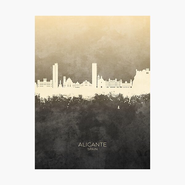 Item preview, Alicante Spain Skyline designed and sold by ArtPrints.