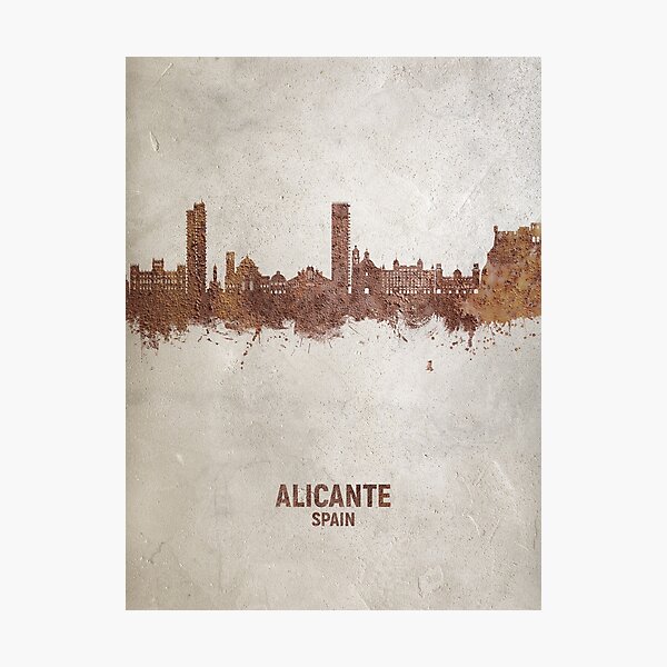 Item preview, Alicante Spain Skyline designed and sold by ArtPrints.