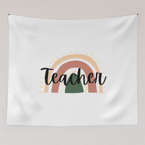 Item preview, Neutral Boho Rainbow Teacher designed and sold by beachteacher.