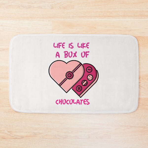 Item preview, Life is Like a Box of Chocolates. Cute stylish feminine design with two heart shaped cakes. designed and sold by Evartdesign.