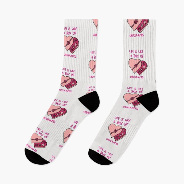 Item preview, Life is Like a Box of Chocolates. Cute stylish feminine design with two heart shaped cakes. designed and sold by Evartdesign.