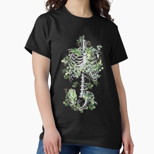 Item preview, Botanical anatomy, rib cage, pelvis, eucalyptus leaves floral skeleton designed and sold by Collagedream.