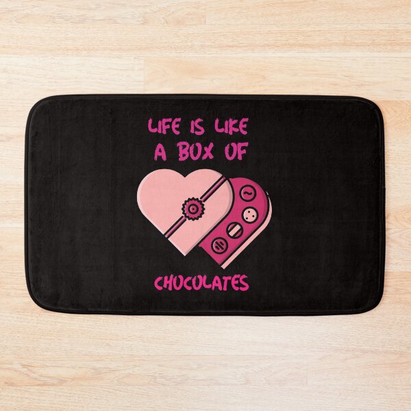 Item preview, Life is Like a Box of Chocolates. Cute stylish feminine design with two heart shaped cakes. designed and sold by Evartdesign.