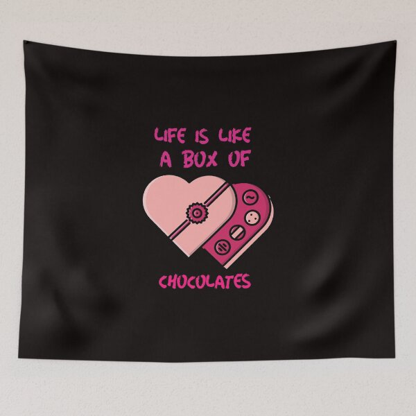 Item preview, Life is Like a Box of Chocolates. Cute stylish feminine design with two heart shaped cakes. designed and sold by Evartdesign.