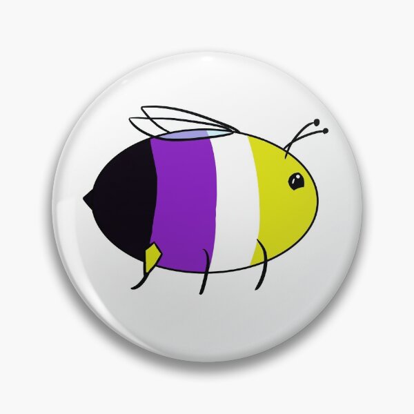 Artikelvorschau, Nicht-binäre Pride Bee entworfen und verkauft von LunarDoodles.