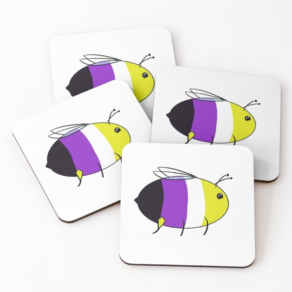 Item preview, Non-Binary Pride Bee designed and sold by LunarDoodles.