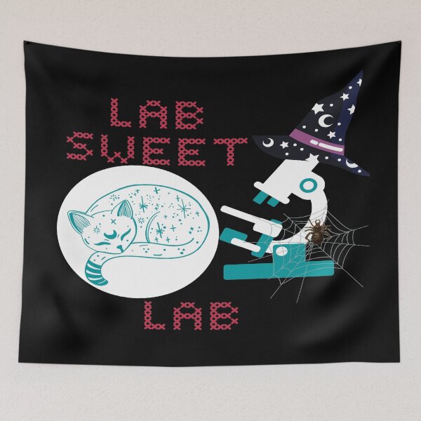 Item preview, MEDICAL LABORATORY SCIENTIST TECH LAB SWEET LAB CAT WITCH HAT designed and sold by Hippiesole.