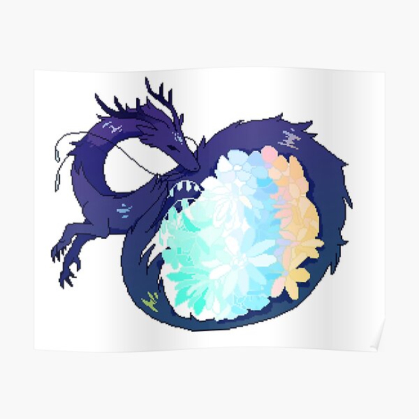 Unlabeled Flag Lgbt Pride Dragon Requested Poster For Sale By Oceanicscribble Redbubble