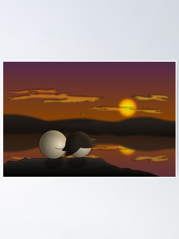 Alternate view of Pea Sunset - two lof bees Poster