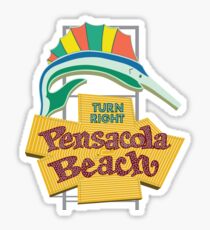 Pensacola Beach Sign, Florida Sticker