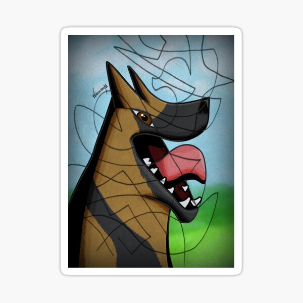 Crossing Lines 27 - The German Shepherd Sticker