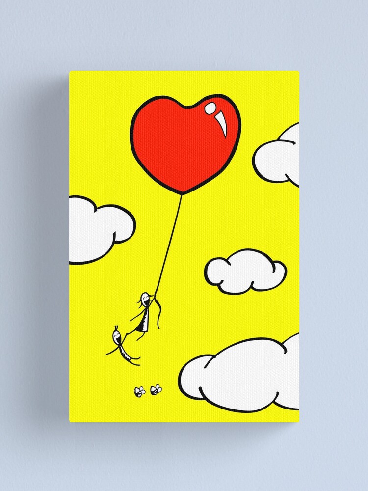 Alternate view of The Lof Balloon - two lof bees Canvas Print