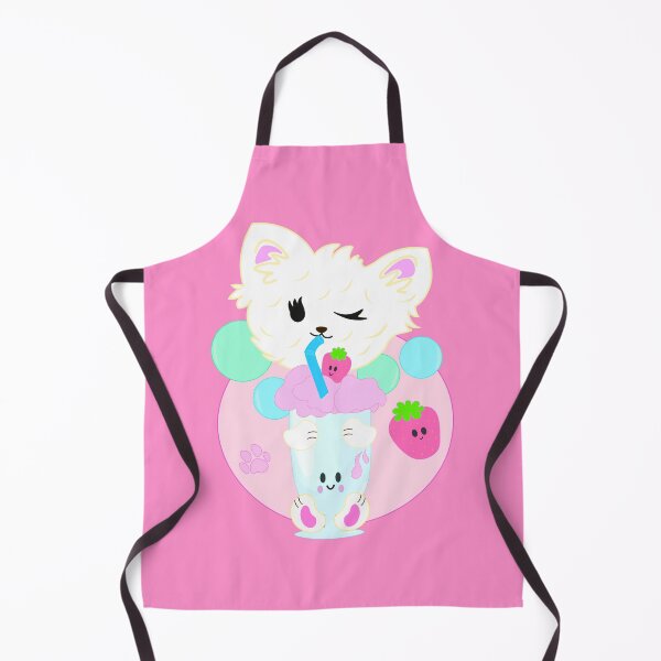 Item preview, Cat Strawberry Milk Shake Cute Kawaii Cat designed and sold by alyedel.