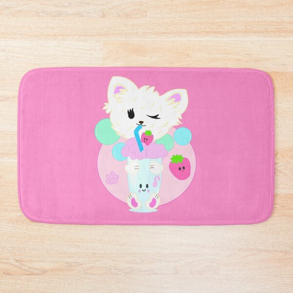 Item preview, Cat Strawberry Milk Shake Cute Kawaii Cat  designed and sold by alyedel.