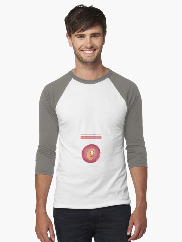 Thumbnail 1 of 3, Baseball ¾ Sleeve T-Shirt, Reproduction In Progress - two lof bees designed and sold by Josh Bush.