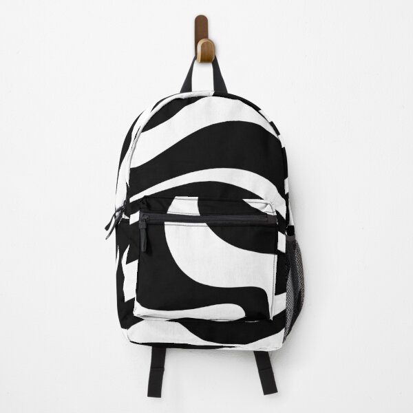 Item preview, Retro Modern Liquid Swirl Abstract Pattern Square in Black and White designed and sold by kierkegaard.