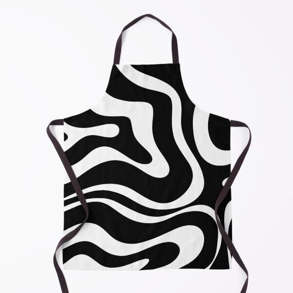 Item preview, Retro Modern Liquid Swirl Abstract Pattern Square in Black and White designed and sold by kierkegaard.