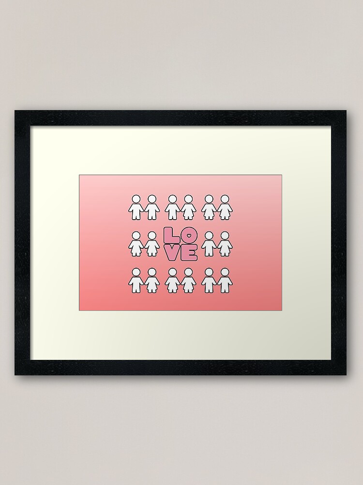 Alternate view of Four Letters - two lof bees Framed Art Print