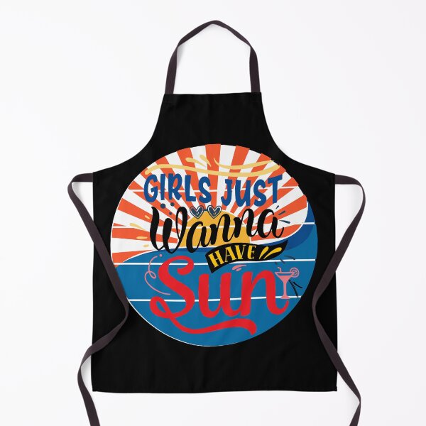 Item preview, Girls Just Wanna Have Sun in the Summer Time Black designed and sold by KeysTreasures.