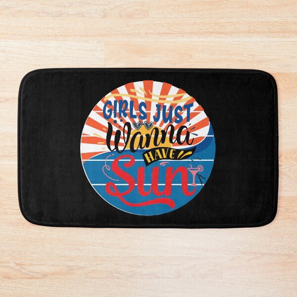 Item preview, Girls Just Wanna Have Sun in the Summer Time Black designed and sold by KeysTreasures.