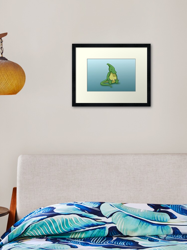 Thumbnail 1 of 7, Framed Art Print, Little Parasaurolophus - two lof bees designed and sold by Cheeseness.