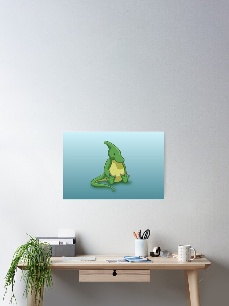 Thumbnail 1 of 3, Poster, Little Parasaurolophus - two lof bees designed and sold by Cheeseness.