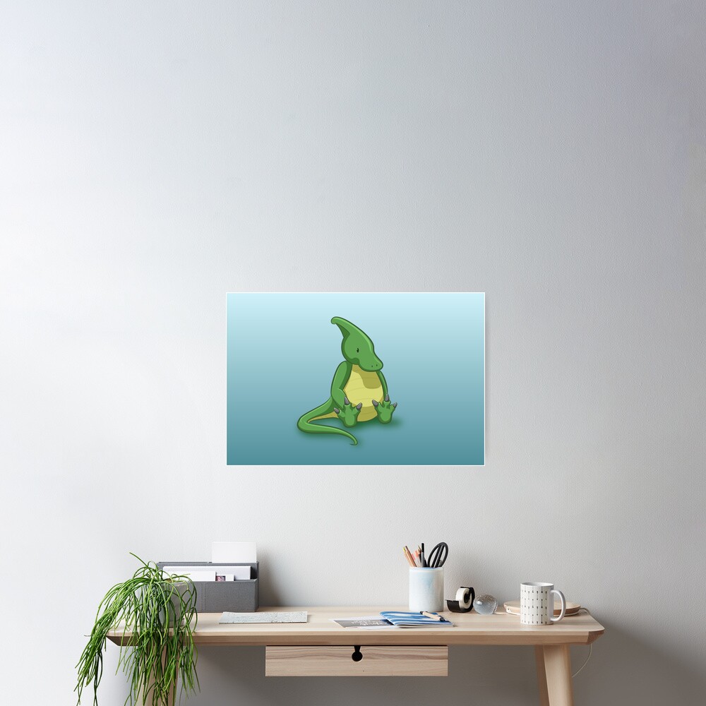 Little Parasaurolophus - two lof bees Poster