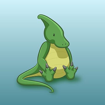 Artwork thumbnail, Little Parasaurolophus - two lof bees by Cheeseness