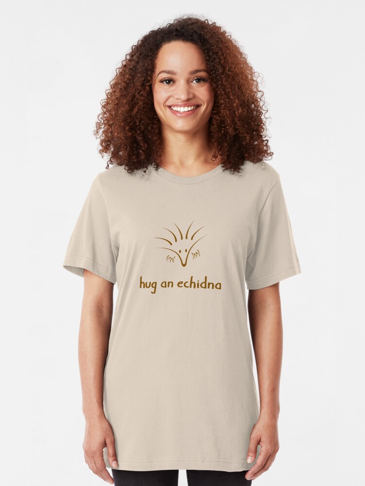 Alternate view of Hug An Echidna - two lof bees Slim Fit T-Shirt