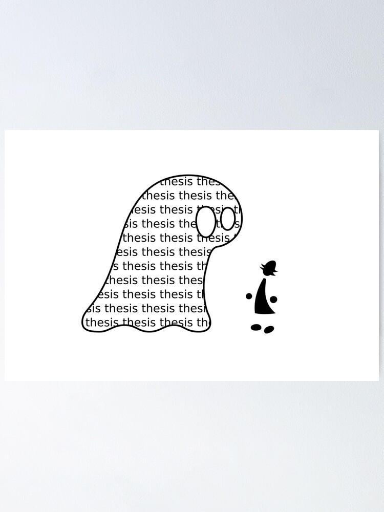 Alternate view of Thesis Monster (black) - two lof bees Poster