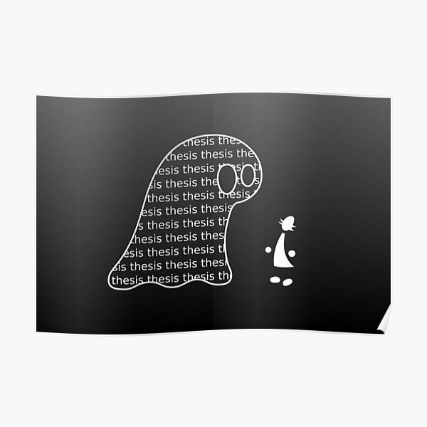 Thesis Monster (white) - two lof bees Poster