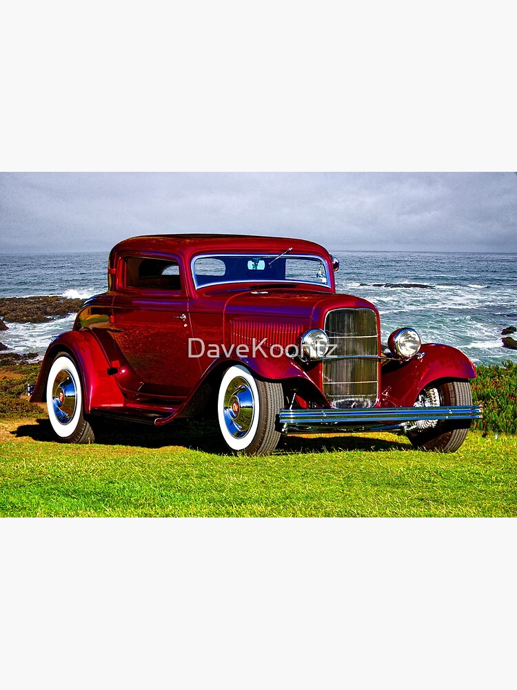 1932 Ford 'Old School Hot Rod' Coupe Poster for Sale by