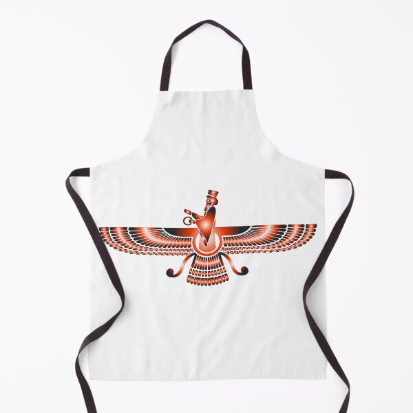 Item preview, Faravahar - Zoroaster symbol design in red -Zoroastrianism religion of fire designed and sold by mrsupicku.