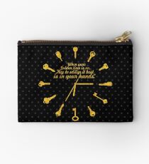 When golden time... Life Inspirational Quote Studio Pouch