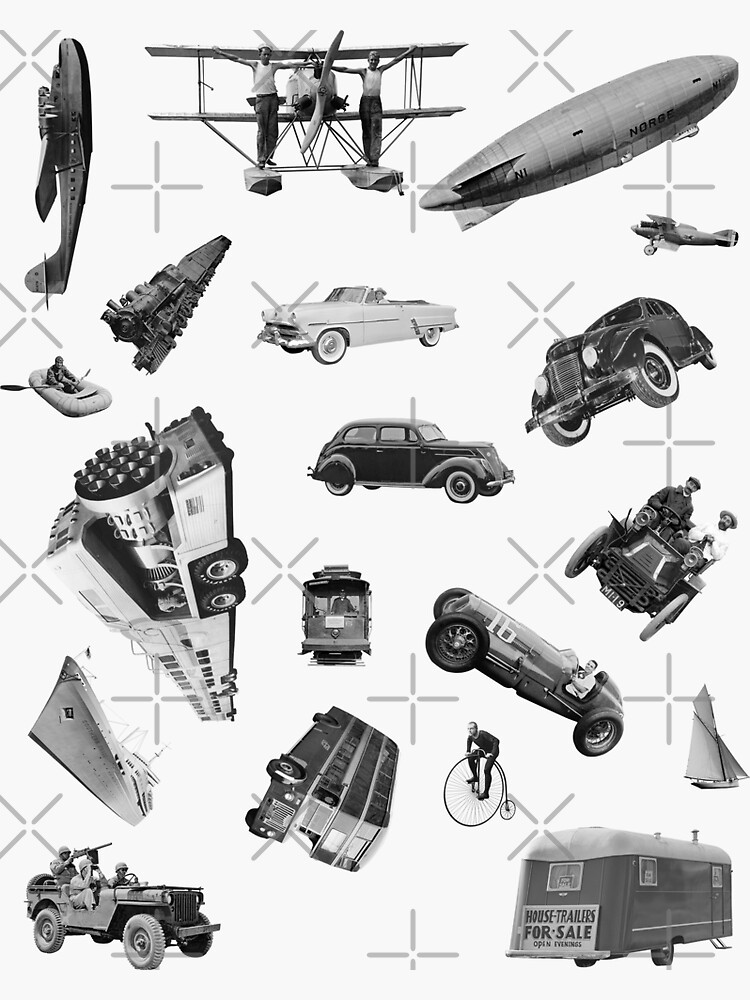 "Vintage vehicles" Sticker for Sale by gammington Redbubble
