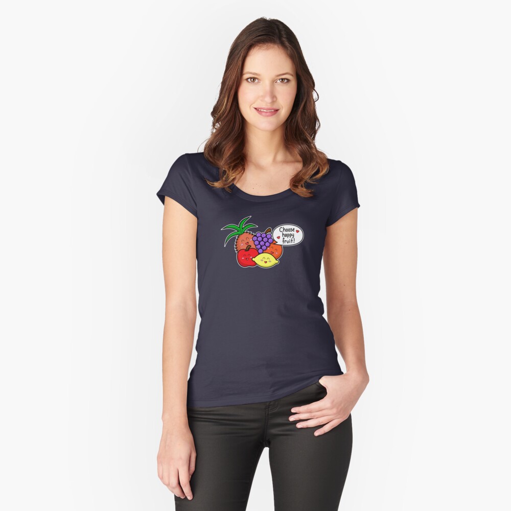 Happy Fruit - two lof bees Fitted Scoop T-Shirt