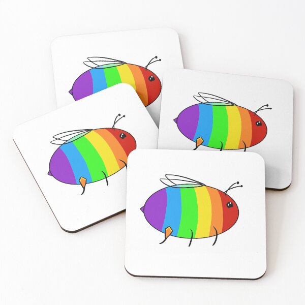 Item preview, Rainbow Pride Bee designed and sold by LunarDoodles.