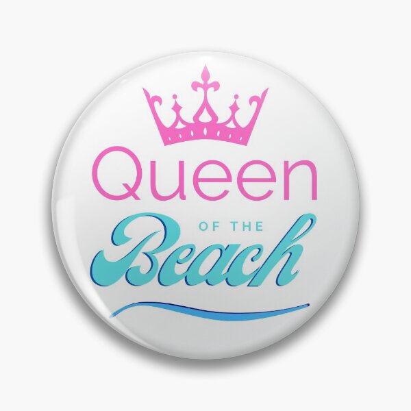 Item preview, Summer Vibes Queen Beach Pun in Pink Blue designed and sold by NavyOx.