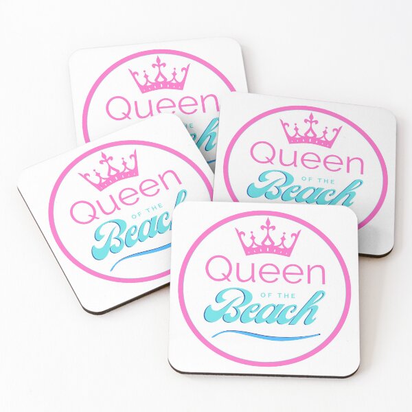 Item preview, Summer Vibes Queen Beach Pun in Pink Blue designed and sold by NavyOx.