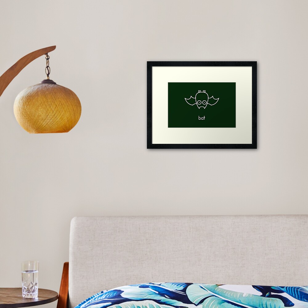 Bat - two lof bees Framed Art Print