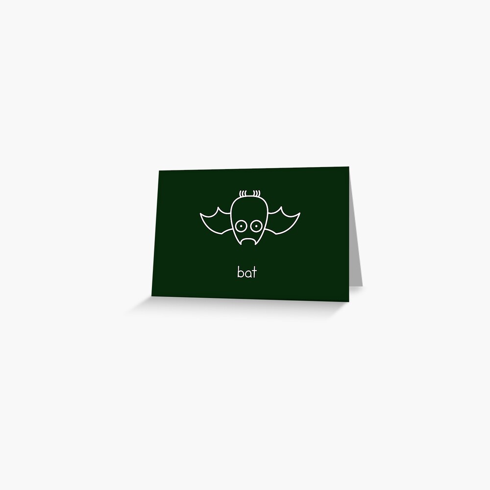 Bat - two lof bees Greeting Card