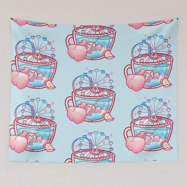 Item preview, Pride Flag Teacup - Cotton Candy Transgender designed and sold by heysoleilart.