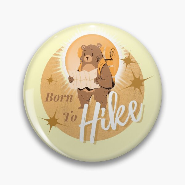 Item preview, Born to Hike  - Cute Bear sunshine yellow - Lake District designed and sold by WildBerryArt.